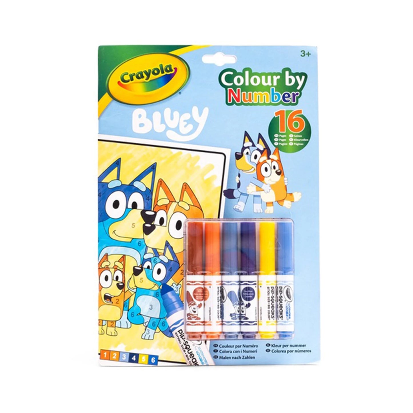 LIBRO DA COLORARE BLUEY DIPINGI CON I NUMERI