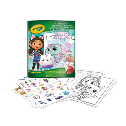 LIBRO DA COLORARE E ADESIVI DELLA CASA DELLE BAMBOLE DI GABBY