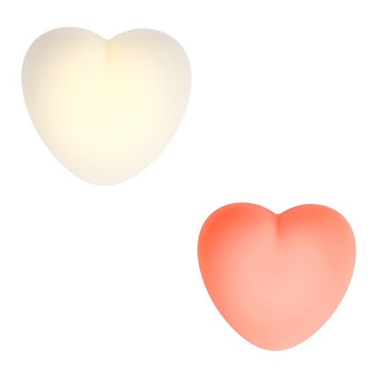 VEILLEUSE LED EN FORME DE CŒUR, COULEUR GRIS CLAIR RUBIS 🔶