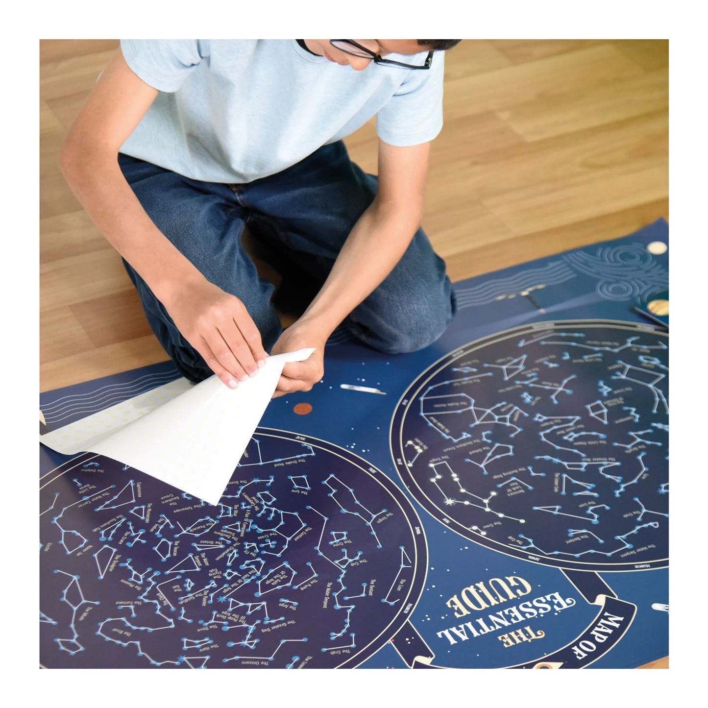 POSTER DIDATTICO ADESIVO MAPPA DEL CIELO