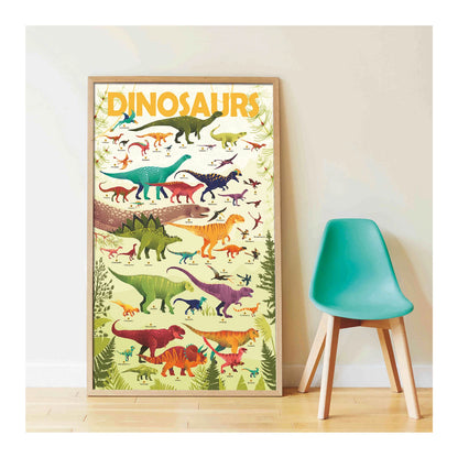 POSTER DIDATTICO ADESIVO DINOSAURI