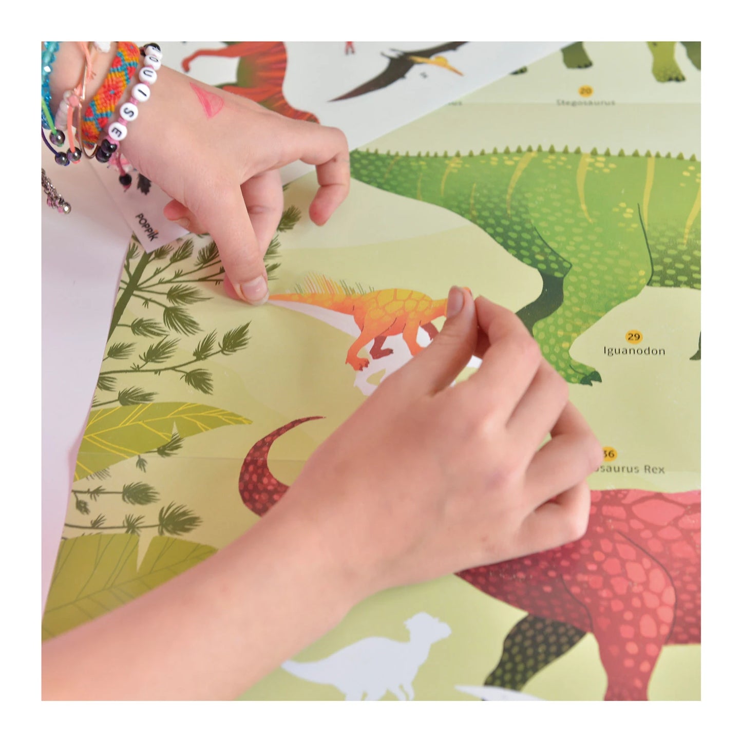 POSTER DIDATTICO ADESIVO DINOSAURI