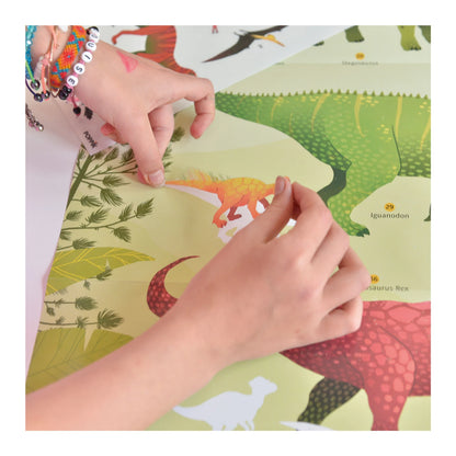 POSTER DIDATTICO ADESIVO DINOSAURI
