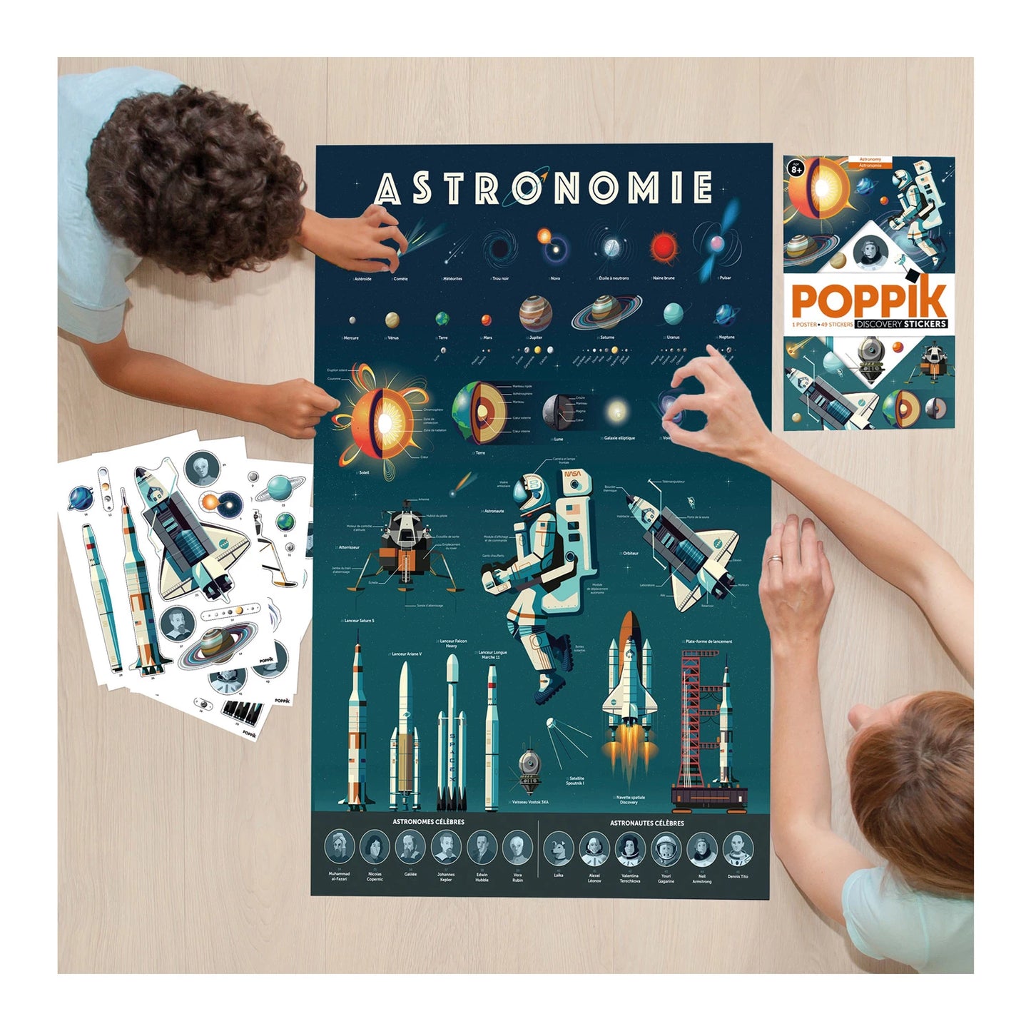 ASTRONOMIE-PLAKAT-AUFKLEBER FÜR DEN UNTERRICHT