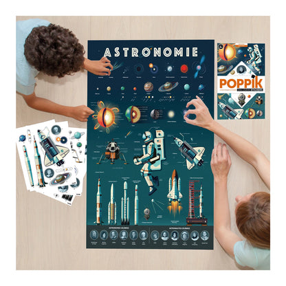 ASTRONOMIE-PLAKAT-AUFKLEBER FÜR DEN UNTERRICHT