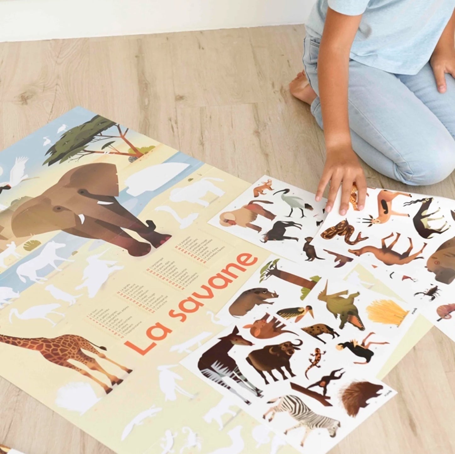 LEHRREICHES KLEBEPOSTER SAVANNAH