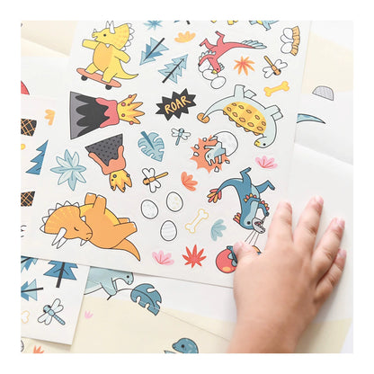 Kreativer Klebeposter Dinosaurier