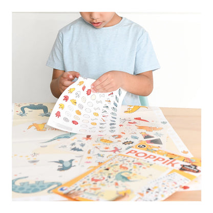 Kreativer Klebeposter Dinosaurier