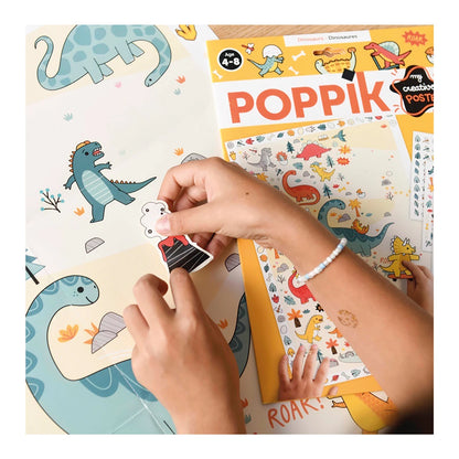 Kreativer Klebeposter Dinosaurier