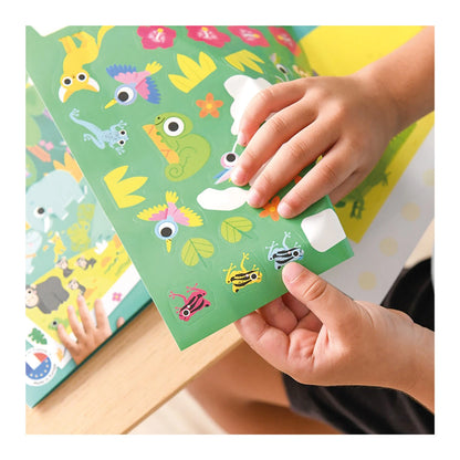 Kreativer Dschungel-Poster-Sticker