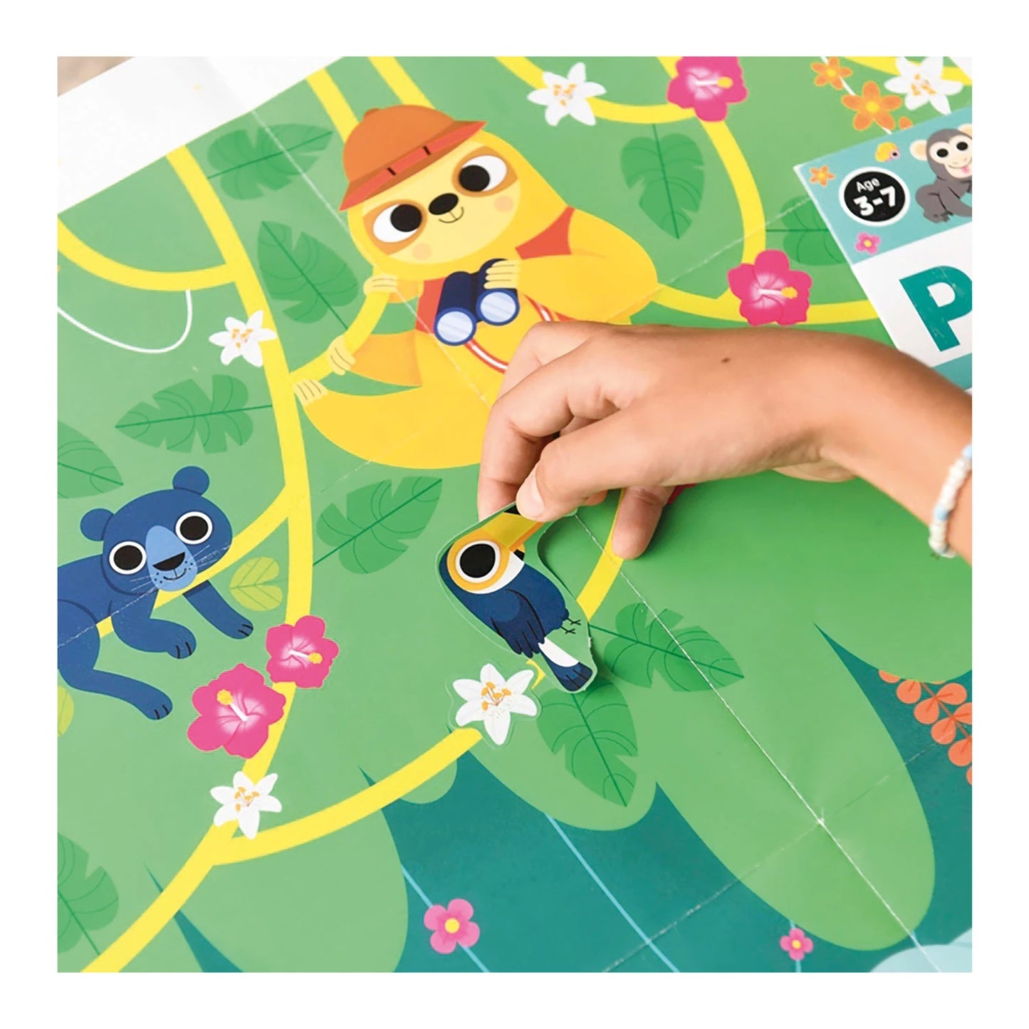 Kreativer Dschungel-Poster-Sticker