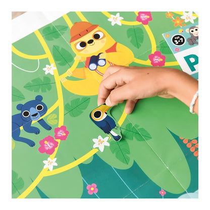 Kreativer Dschungel-Poster-Sticker