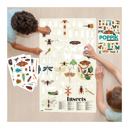 POSTER DIDATTICO CON ADESIVI SUGLI INSETTI