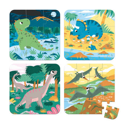 PUZZLE DINOSAURE LOT DE 4 PIÈCES 🔶