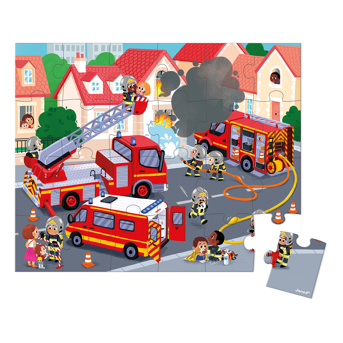 PUZZLE POMPIERS, 24 PIÈCES 🔶