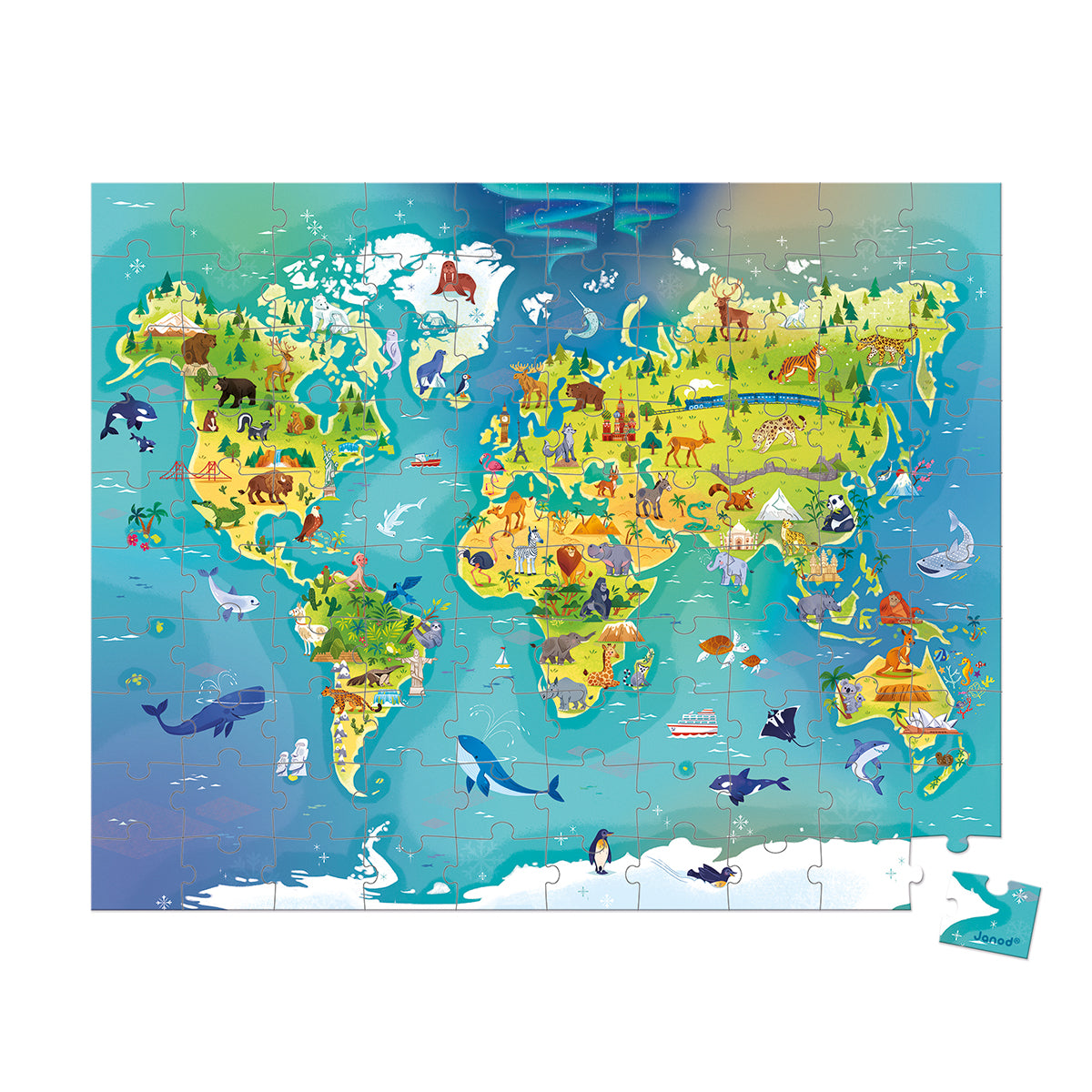 PUZZLE WORLD 100 PIÈCES 🔶