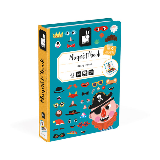 LIVRE MAGNÉTIQUE DRÔLES DE TÊTES GARÇONS 🔶