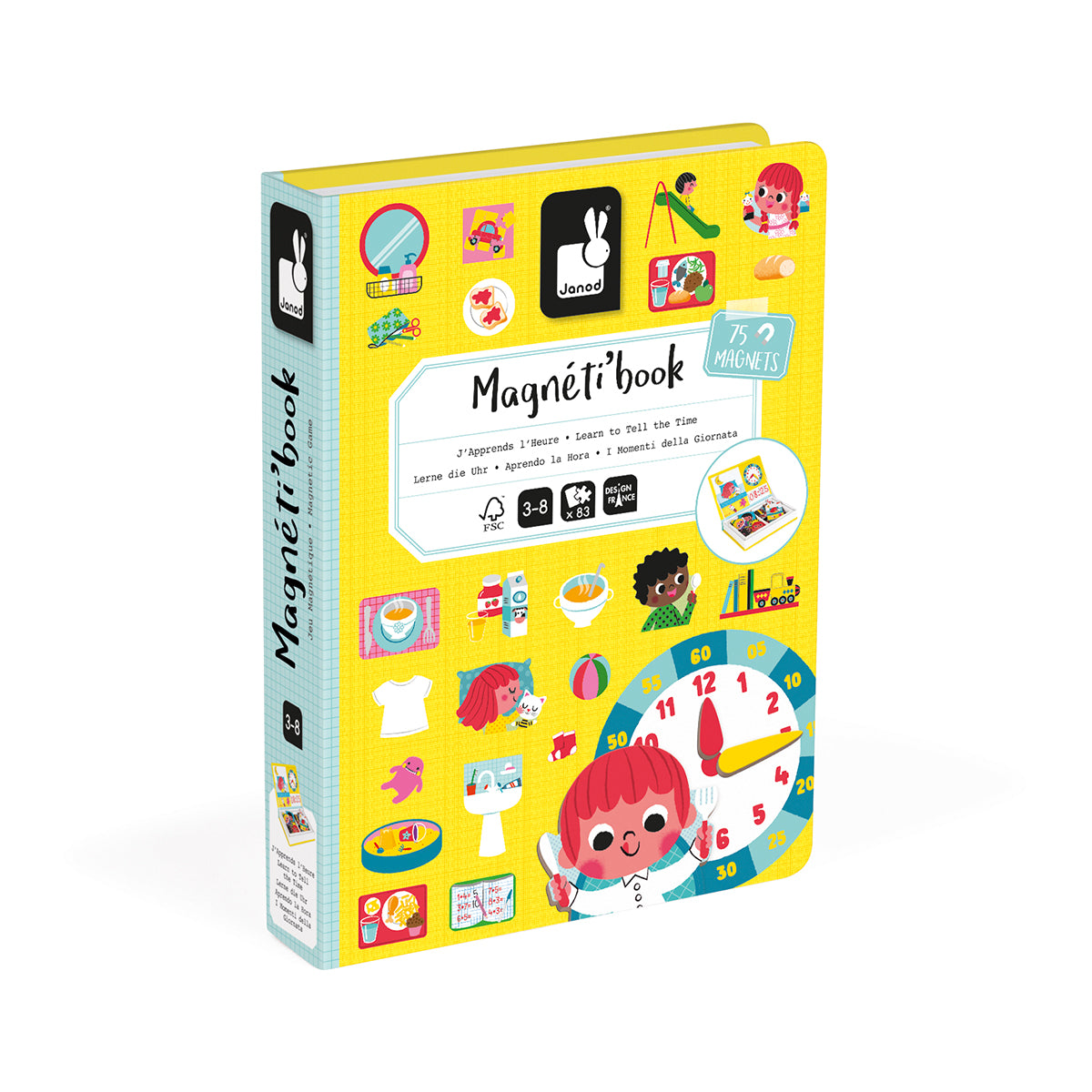 LIVRE MAGNÉTIQUE APPRENDRE L'HEURE 🔶