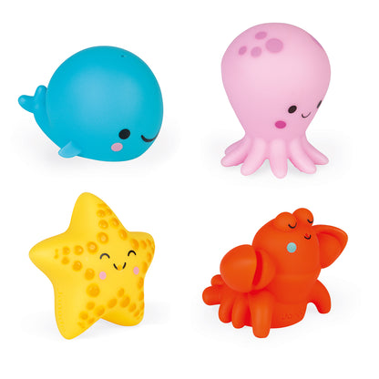 JOUET DE BAIN 4 ANIMAUX MARINS 🔶