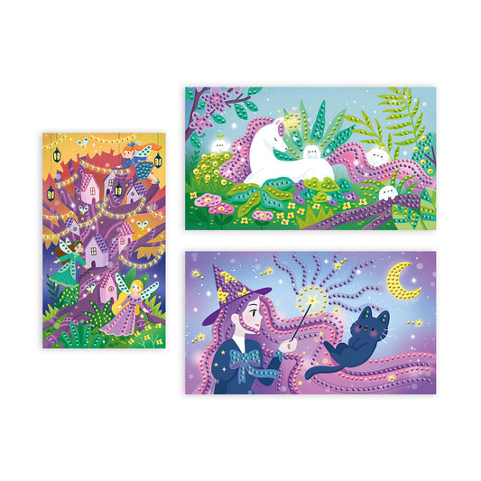 KIT MAGIQUE POUR TRAVAUX MANUELS AVEC MINI STRASS POUR ENFANTS DE 6 ANS ET PLUS 🔶
