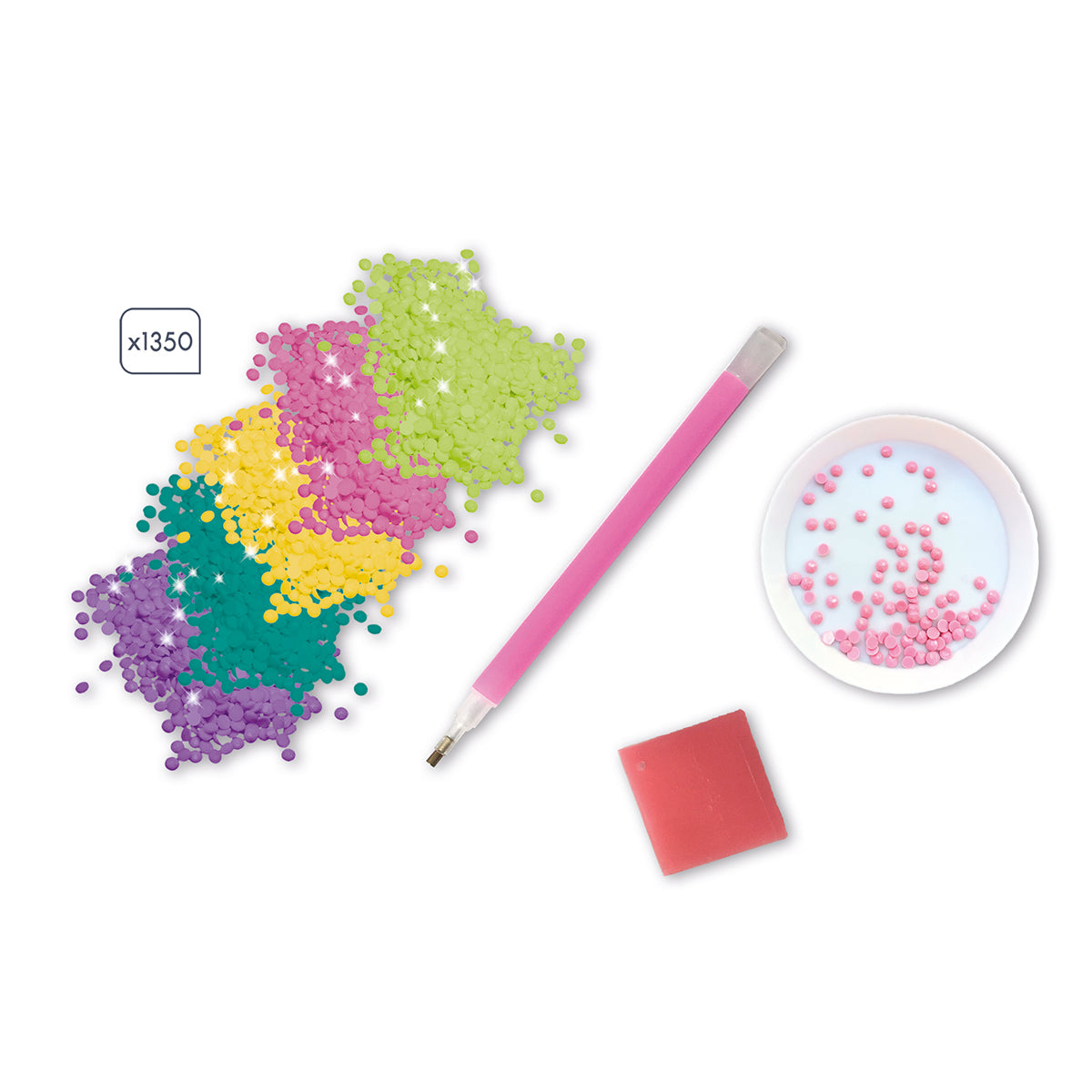 KIT MAGIQUE POUR TRAVAUX MANUELS AVEC MINI STRASS POUR ENFANTS DE 6 ANS ET PLUS 🔶