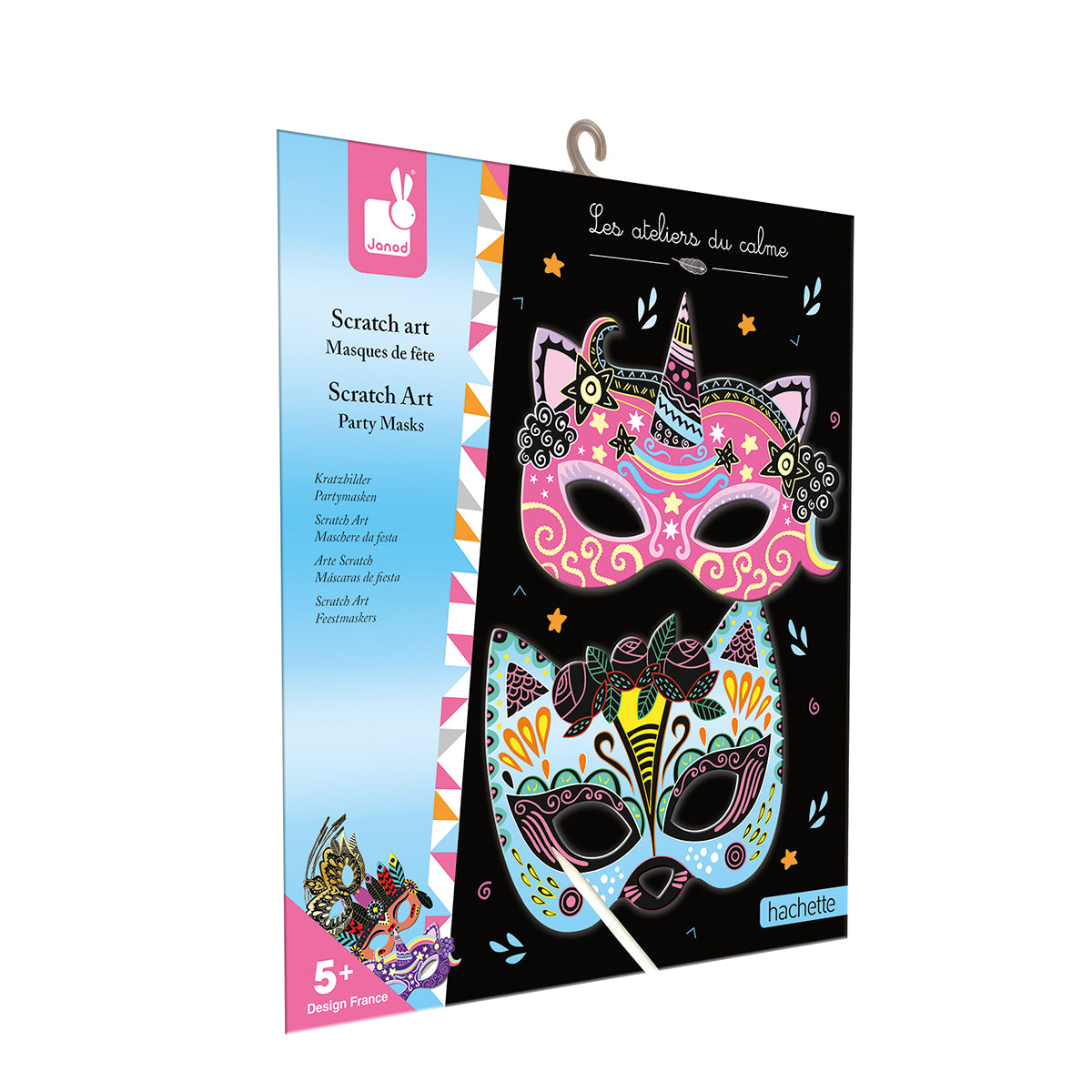 MASQUES DE FÊTE À GRATTER POUR ENFANTS DE 5 ANS ET PLUS 🔶