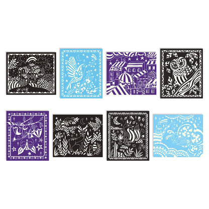 SCRATCH ART PHOSPHORESCENT POUR ENFANTS À PARTIR DE 7 ANS 🔶