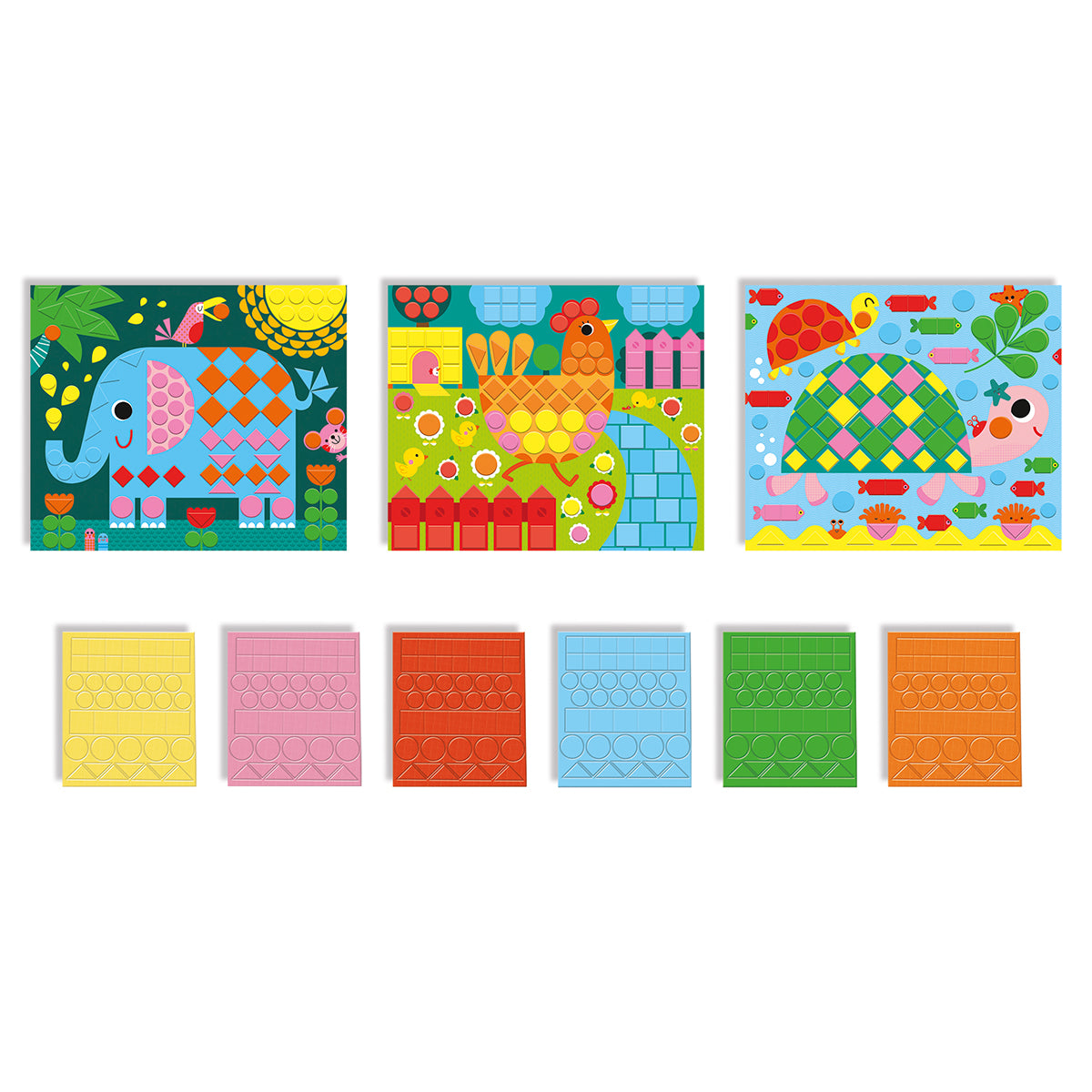 ANIMAUX EN MOSAÏQUE POUR LES ENFANTS DE 5 ANS ET PLUS 🔶