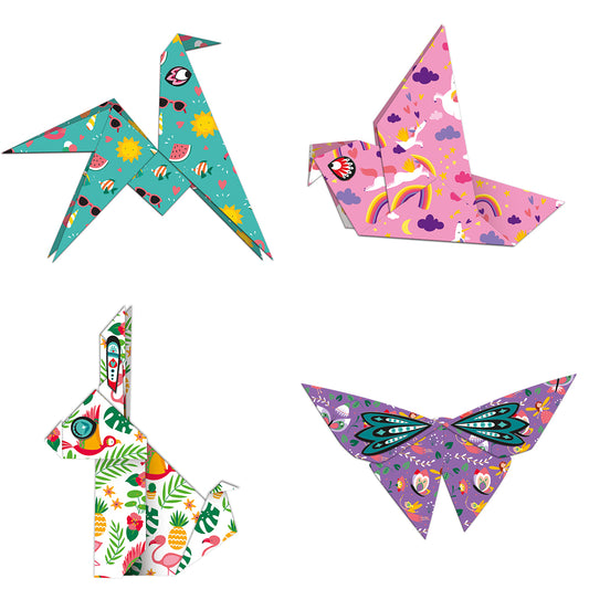 KIT CRÉATIF ANIMAUX ORIGAMI POUR ENFANTS À PARTIR DE 6 ANS 🔶