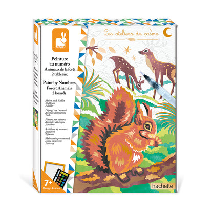 PEINTURE PAR NUMÉROS : ANIMAUX DE LA FORÊT (À PARTIR DE 7 ANS) 🔶