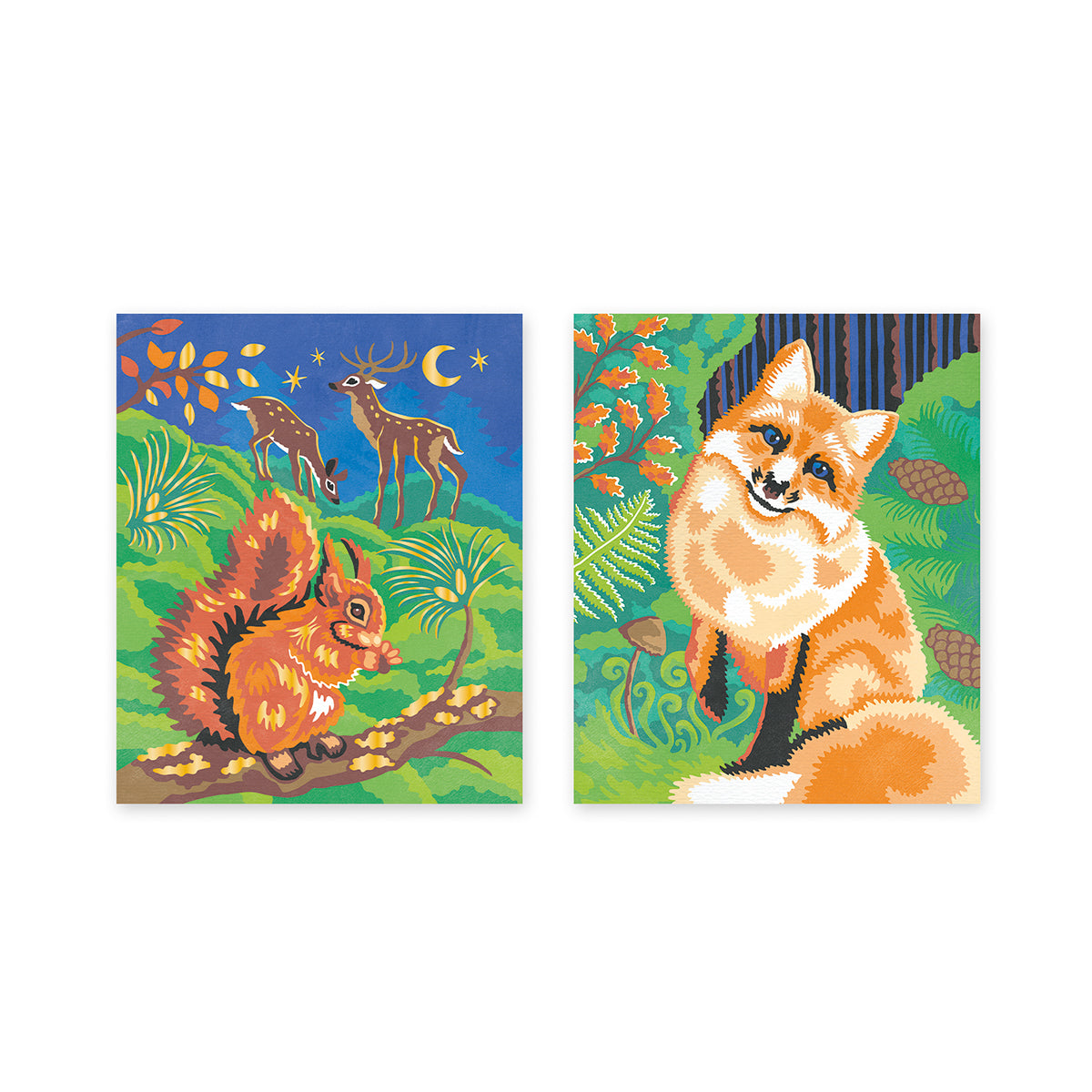 PEINTURE PAR NUMÉROS : ANIMAUX DE LA FORÊT (À PARTIR DE 7 ANS) 🔶