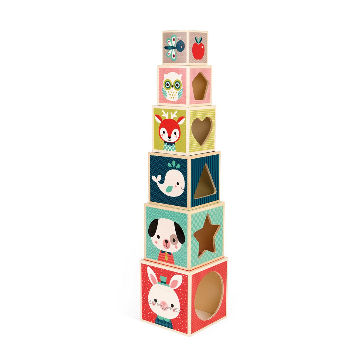 PYRAMIDE MIT 6 WÜRFELN – BABY WALD 🔶