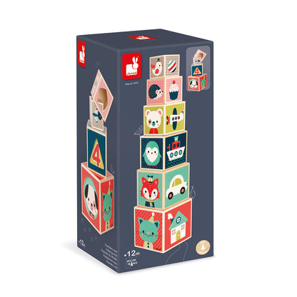 PYRAMIDE MIT 6 WÜRFELN – BABY WALD 🔶