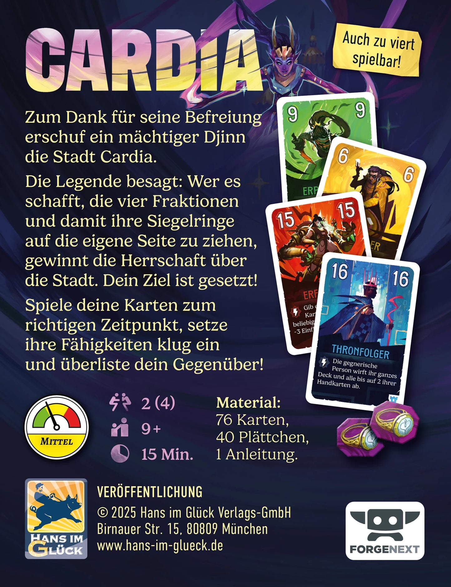 DUEL POUR CARDIA (D)