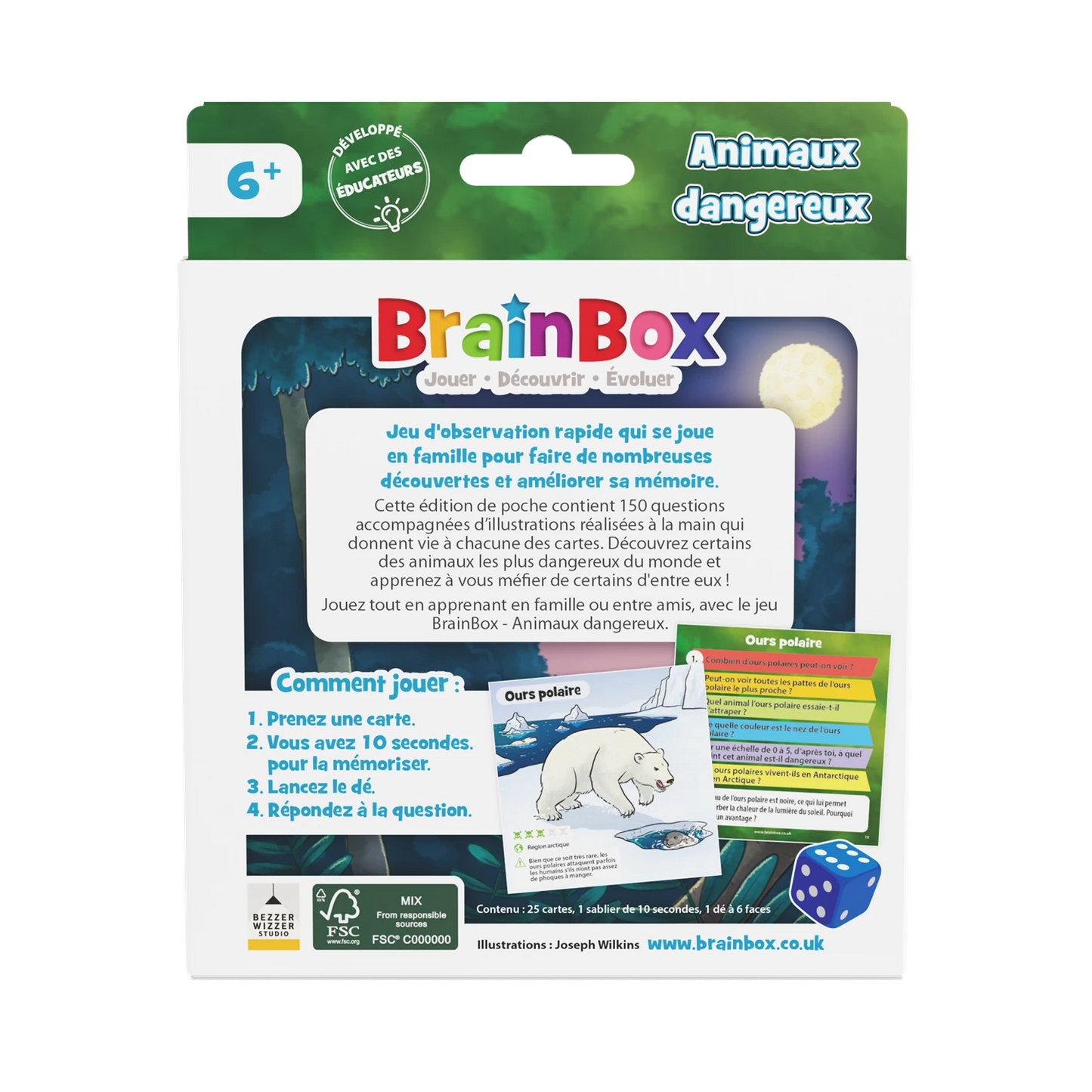 BRAINBOX DE POCHE - ANIMAUX DANGEREUX (F)