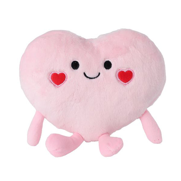 PELUCHE CŒUR ROSE CLAIR 20 CM 🔶