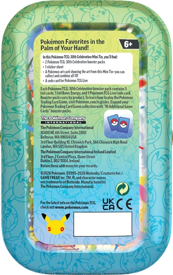PRE ORDER - EN 30th Celebration Mini Tins 🇬🇧