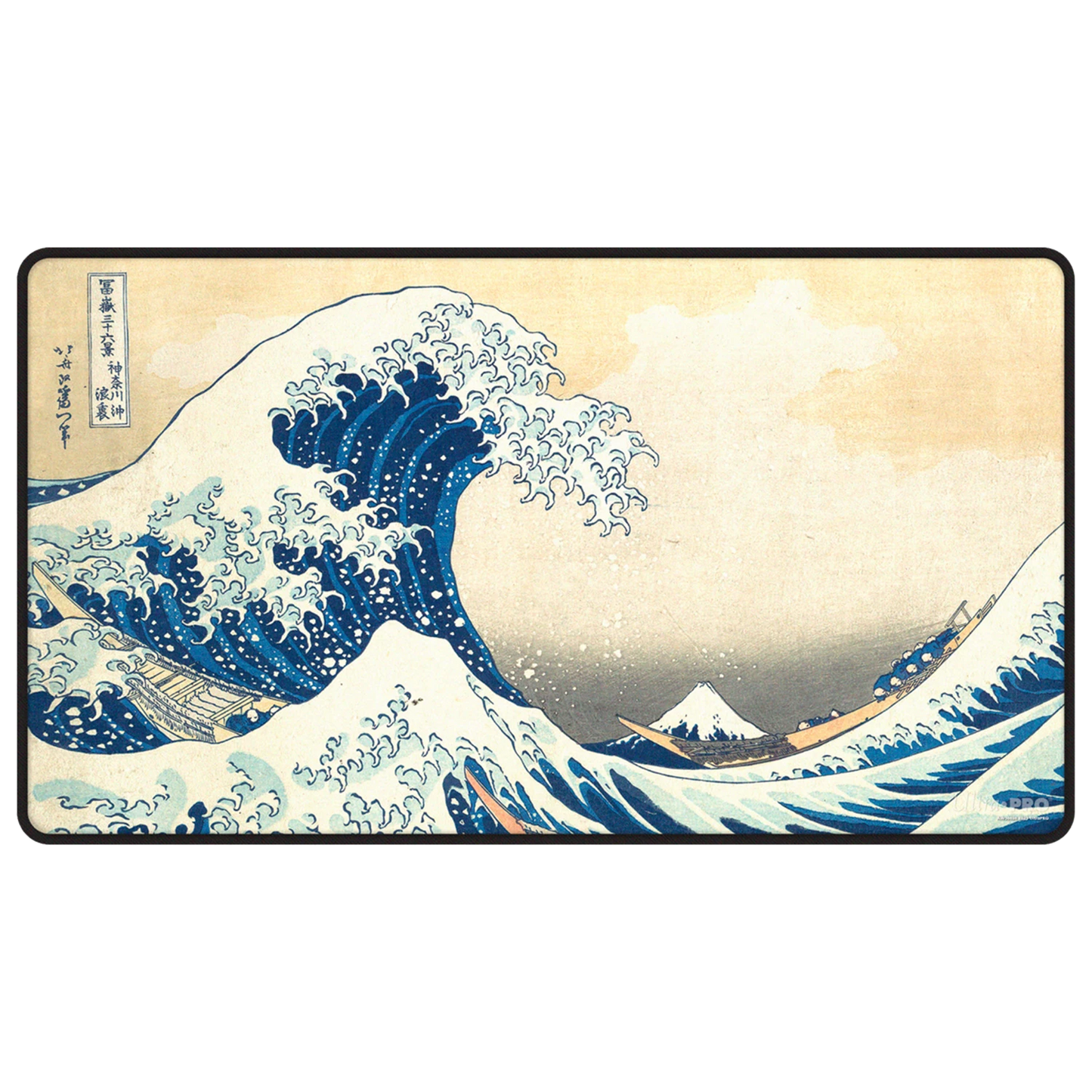 SPIELMATTE MIT SCHWARZEN NÄHTEN DIE GROSSE WELLE VOR KANAGAWA