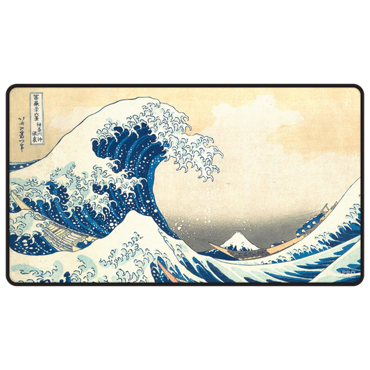 SPIELMATTE MIT SCHWARZEN NÄHTEN DIE GROSSE WELLE VOR KANAGAWA