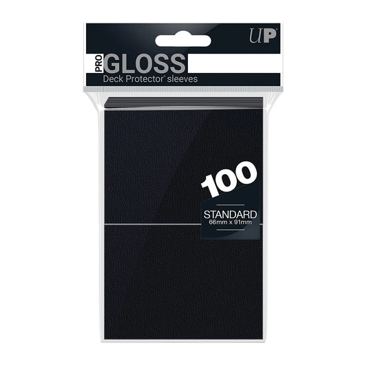 PRO-GLOSS BLACK STANDARD DECK PROTECTORS (100)