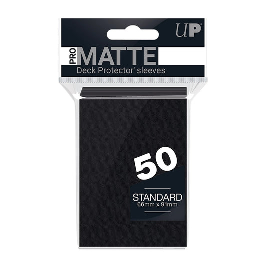 PRO-MATTE BLACK STANDARD DECK PROTECTORS (50)