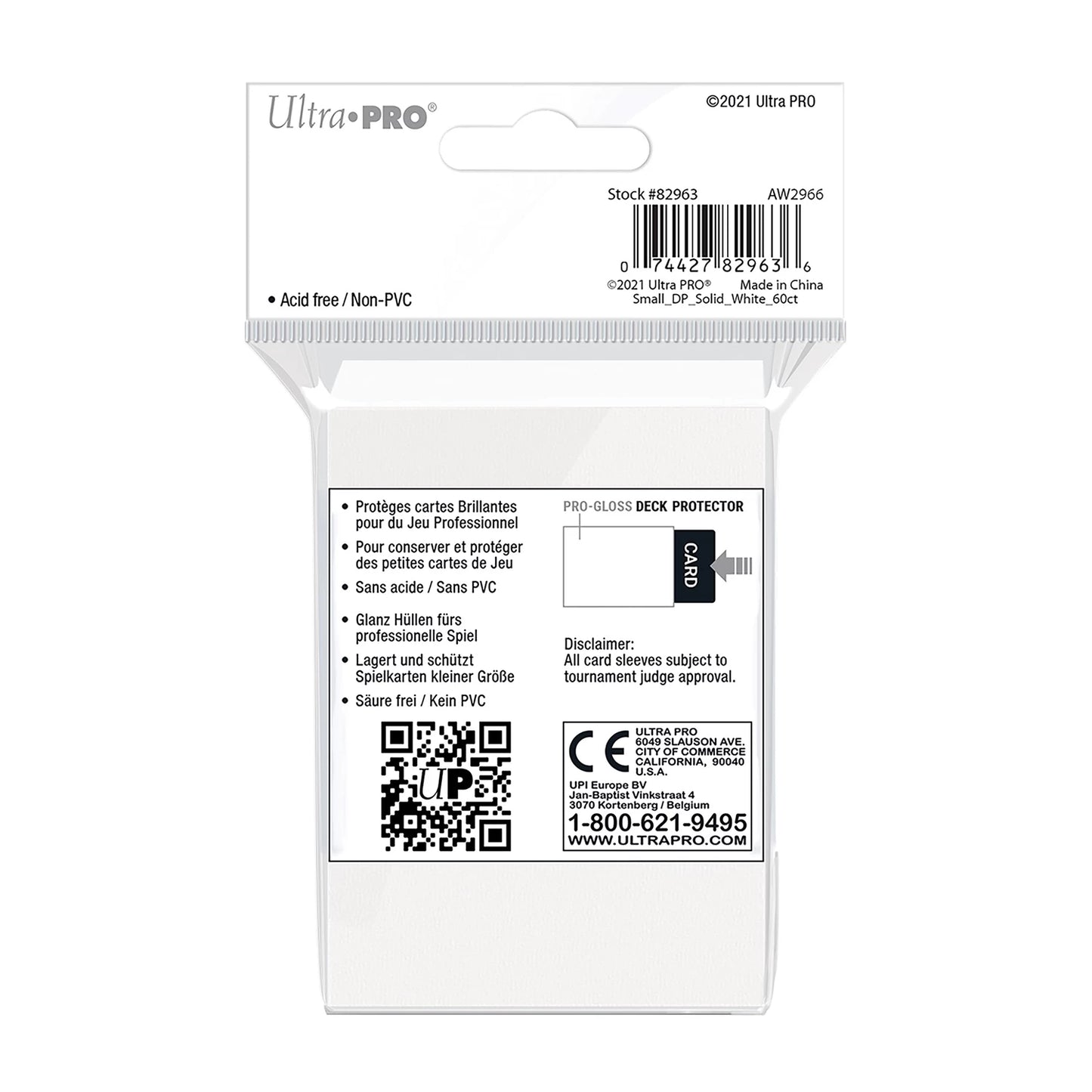 PRO-GLOSS WHITE SMALL (60) KARTENHÜLLEN