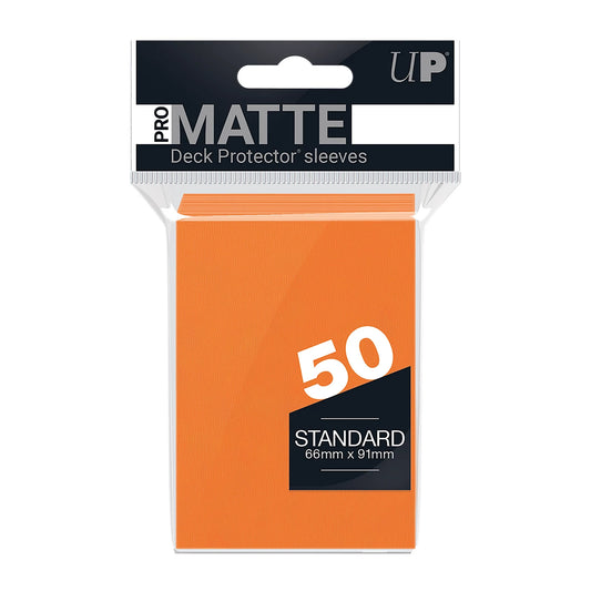 PRO-MATTE ORANGE STANDARD DECK PROTECTORS (50)
