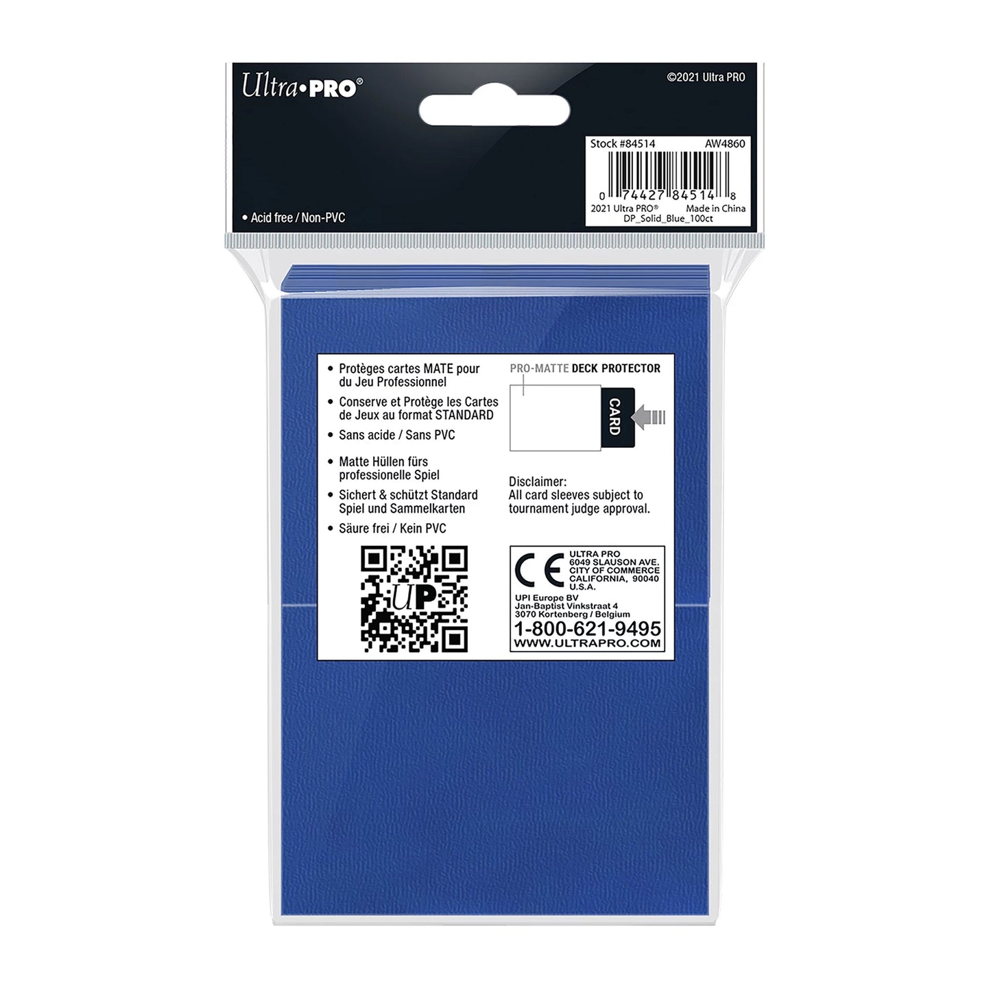 KARTENHÜLLEN PRO-MATTE BLUE STANDARD (100)
