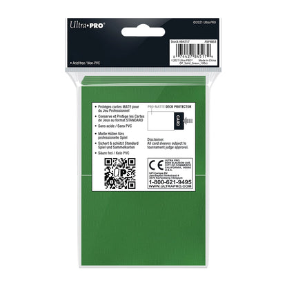 PRO-MATTE GREEN STANDARD DECK PROTECTORS (100)