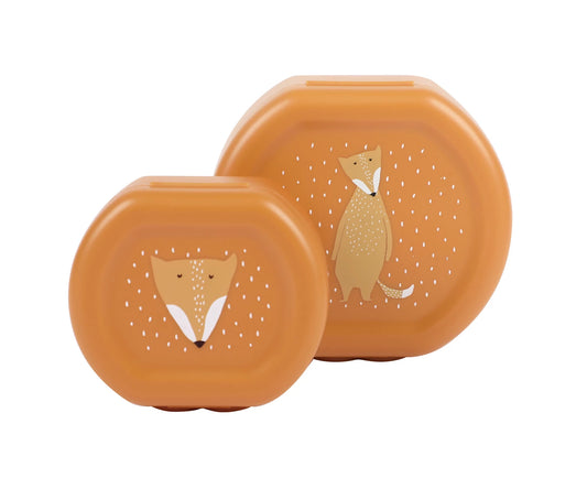 SNACKBOX MIT SCHNAPPVERSCHLUSS, 2ER-SET, FUCHS