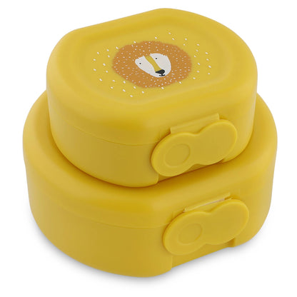 SNACKBOXEN MIT SCHNAPPVERSCHLUSS, 2ER-SET, LÖWEN-DESIGN