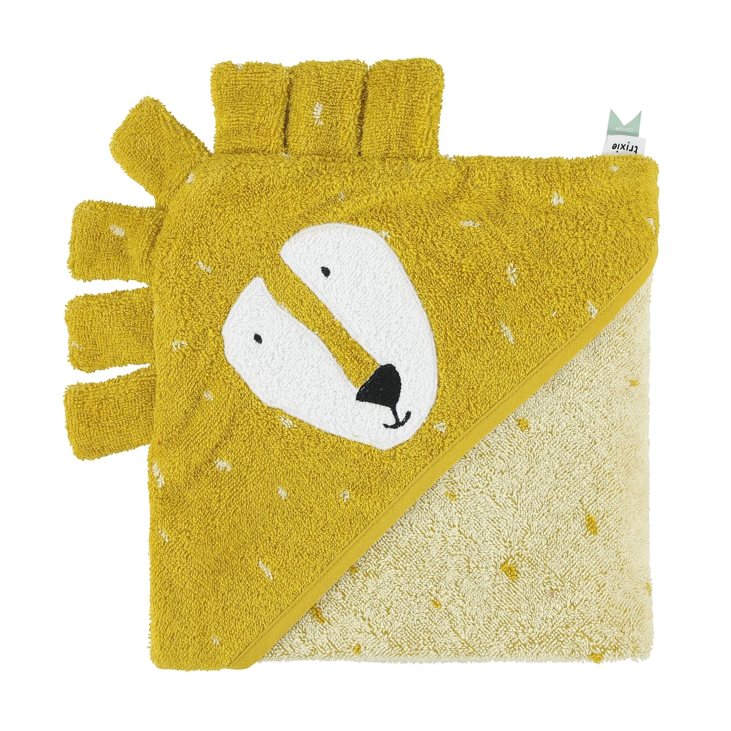 KAPUZEN-BADEHANDTUCH MIT LÖWENMOTIV, 75X75CM
