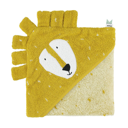 KAPUZEN-BADEHANDTUCH MIT LÖWENMOTIV, 75X75CM