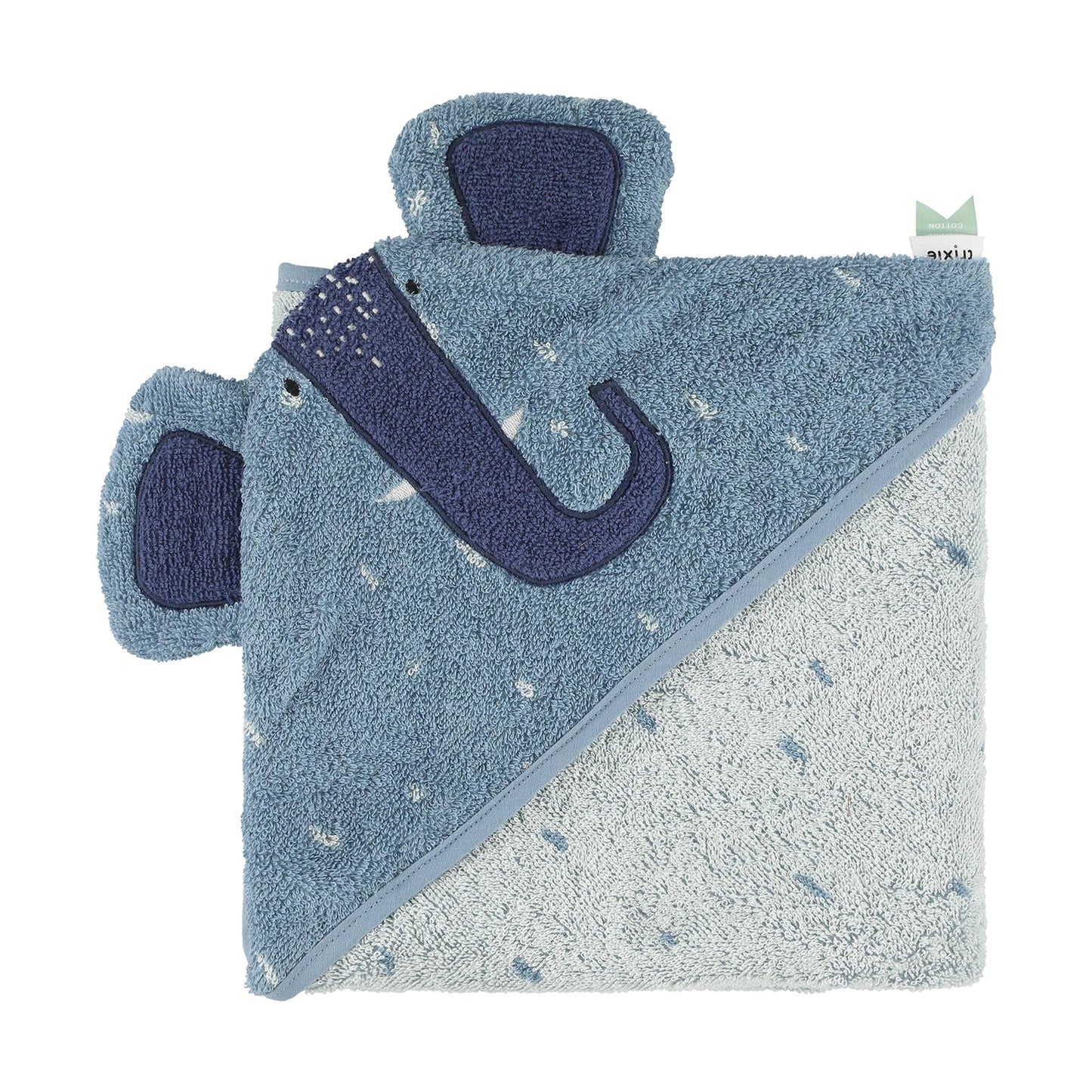 ASCIUGAMANO DA BAGNO CON CAPPUCCIO ELEFANTE 75X75CM